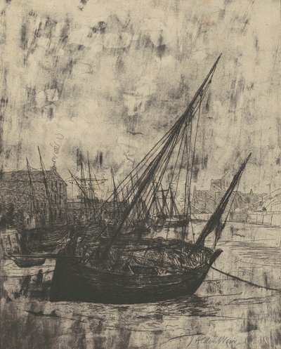 Łodzie w Peel — wyspie Man autorstwa Julian Alden Weir