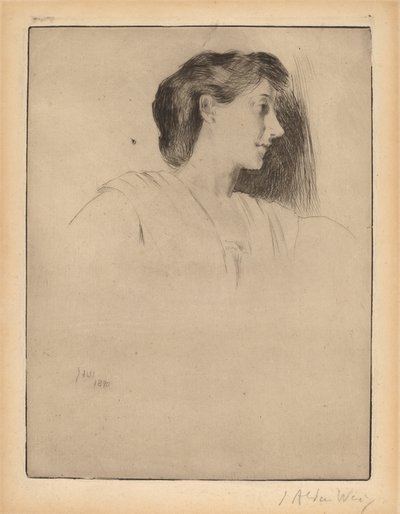 Profil Głowa Kobiety autorstwa Julian Alden Weir