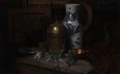 Martwa natura w studio autorstwa Julian Alden Weir