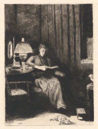 Lampa wieczorna autorstwa Julian Alden Weir