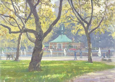 Staw łodzi, Central Park autorstwa Julian Barrow