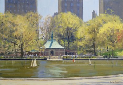 Jezioro żeglarskie, Central Park, Nowy Jork, 1997 autorstwa Julian Barrow