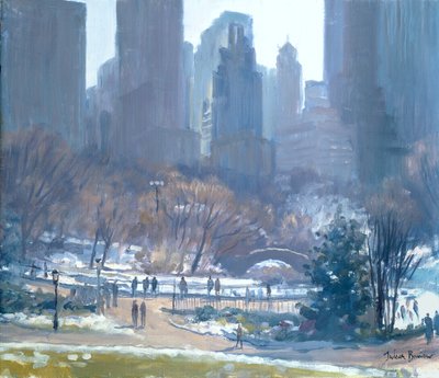 Zima w Central Parku, Nowy Jork, 1997 autorstwa Julian Barrow