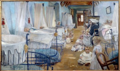 Les crceaux, żłobek pomocy społecznej Obraz Julie Delance Feurgard (1859-1892) 1888 Brześć, Muzeum Sztuk Pięknych - Kołyski, dom opieki, Pomoc publiczna. Obraz Julie Delance Feurgard (1859-1892) autorstwa Julie Delance Feurgard