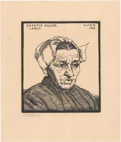 Portret Geertje Kuijer autorstwa Julie de Graag (signed by artist)