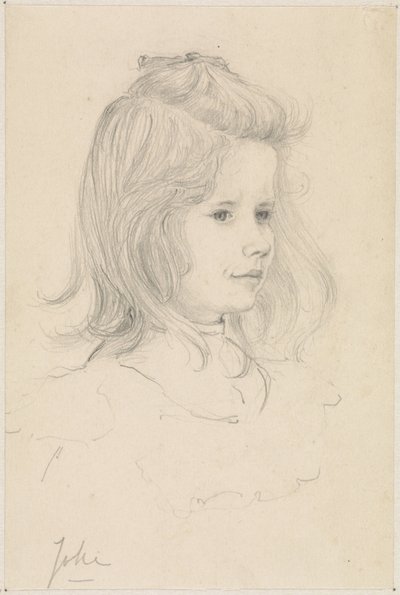 Portret dziewczyny żartu autorstwa Julie de Graag