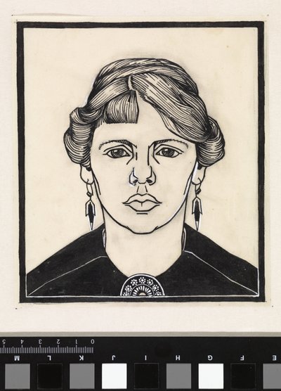Portret kobiety, od frontu autorstwa Julie de Graag