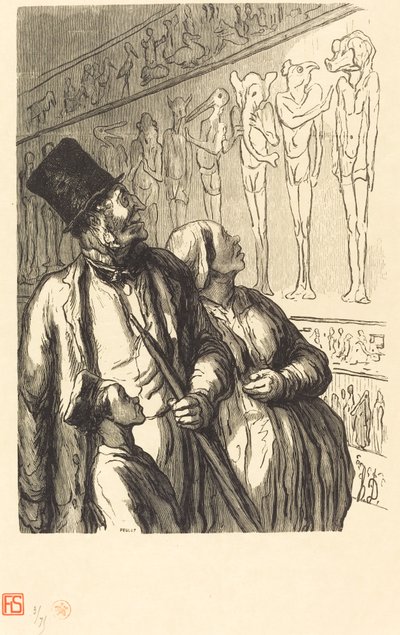 Wystawa uniwersalna: Sekcja Egipska autorstwa Julien Antoine Peulot after Honoré Daumier