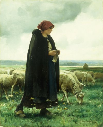 Pasterka ze swoją trzodą autorstwa Julien Dupre