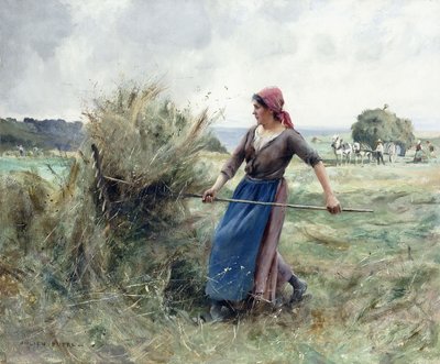 Chłop i Siano, autorstwa Julien Dupre