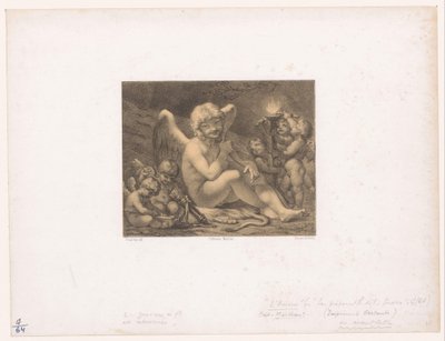 Amor i putti ostrzą swe strzały Les preparatifs de la guerre autorstwa Julien Leopold Boilly