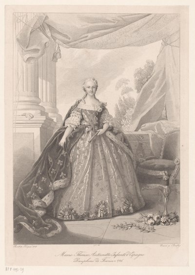 Portret Marii Teresy van Bourbon Marie Thérèse Antoinette Infanta z Hiszpanii (tytuł na obiekcie) autorstwa Julien Leopold Boilly