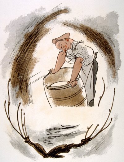 Humorous Wine Illustration 1946.Illustration autorstwa Julien Pavil autorstwa Julien Pavil
