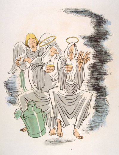 Humorous Wine Illustration 1946.Illustration autorstwa Julien Pavil autorstwa Julien Pavil