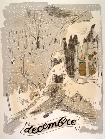 Humorous Wine Illustration 1946.Illustration autorstwa Julien Pavil autorstwa Julien Pavil