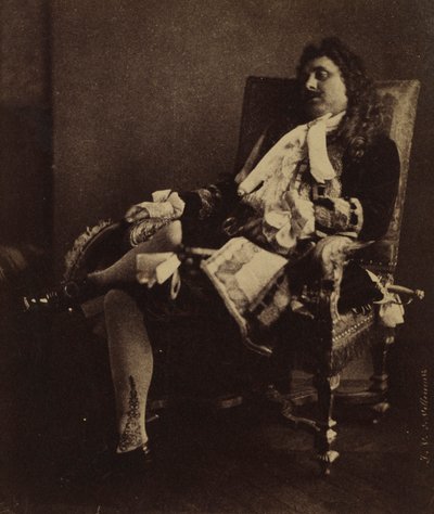 Pan Leroux w roli Alceste w Le Misanthrope, połowa lat 50. XIX wieku. autorstwa Julien Vallou de Villeneuve