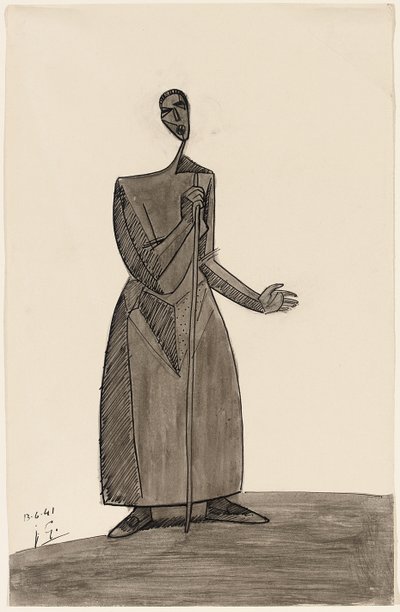Chłop z Laską, 1941 autorstwa Julio Gonzalez