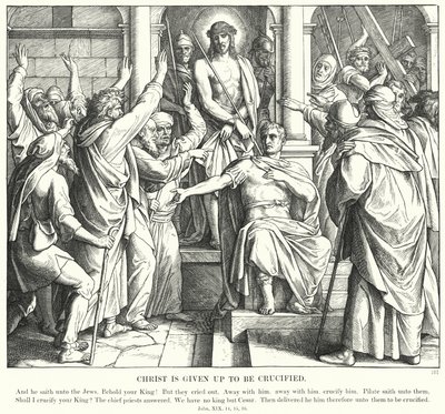 Chrystus wydany na ukrzyżowanie (rycina) autorstwa Julius (after) Schnorr von Carolsfeld