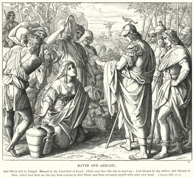 David i Abigail (rycina) autorstwa Julius (after) Schnorr von Carolsfeld