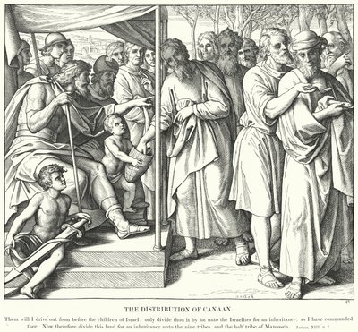 Dystrybucja Kanaanu (rycina) autorstwa Julius (after) Schnorr von Carolsfeld