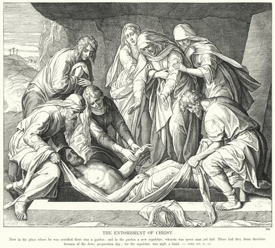 Złożenie do grobu Chrystusa (rycina) autorstwa Julius (after) Schnorr von Carolsfeld