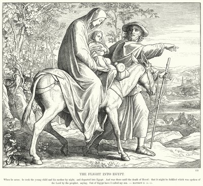 Ucieczka do Egiptu (rycina) autorstwa Julius (after) Schnorr von Carolsfeld