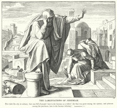 Lamentacje Jeremiasza (rycina) autorstwa Julius (after) Schnorr von Carolsfeld