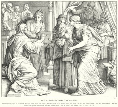 Imię Jana Chrzciciela (rycina) autorstwa Julius (after) Schnorr von Carolsfeld