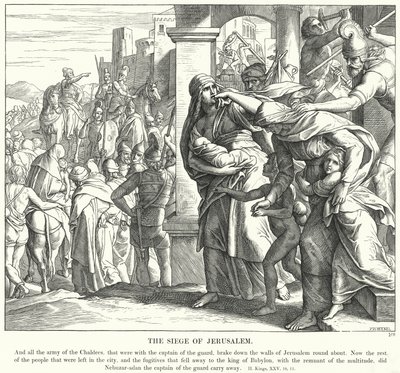Oblężenie Jerozolimy (rycina) autorstwa Julius (after) Schnorr von Carolsfeld