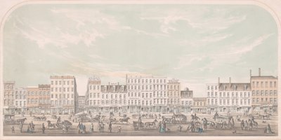 Broadway, Nowy Jork od Canal do Grand Street, West Side, 1856. autorstwa Julius Bien