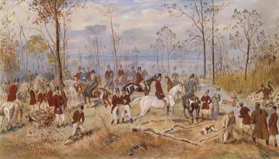 Polowanie na lisy, ok. 1890 autorstwa Julius Blaas von