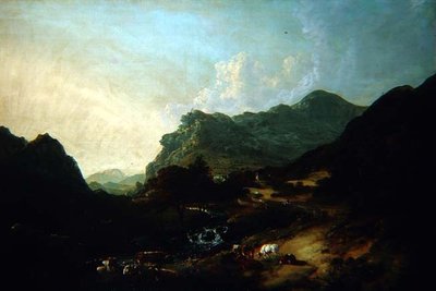 Widok na dolinę św. Jana w kierunku Saddleback, niedaleko Keswick autorstwa Julius Caesar Ibbetson