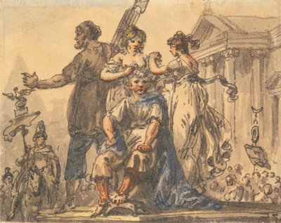 Die Bildung der Bürgerkrone autorstwa Julius Caesar Ibbetson