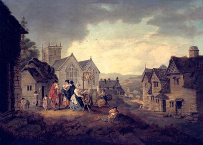 „Llangollen”, c1778-1817 autorstwa Julius Caesar Ibbetson
