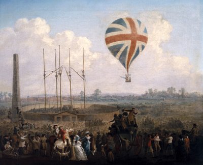 Pan Lunardis Nowy Balon, 29 czerwca 1785 r. autorstwa Julius Caesar Ibbetson