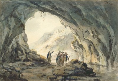 Podróżnicy przez jaskinię (wc na papierze) autorstwa Julius Caesar Ibbetson