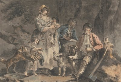 Drwal i jego rodzina autorstwa Julius Caesar Ibbetson