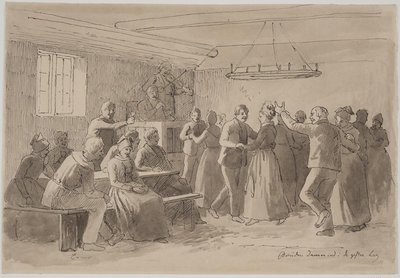 „Panna młoda tańczy w szeregi małżonków” autorstwa Julius Exner