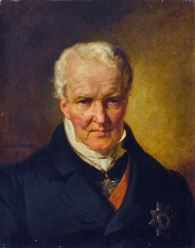 Portret Aleksandra (Alexandre) von Humboldt (1769-1859) - Julius Schrader (1815-1900). olej na płótnie autorstwa Julius Friedrich Anton (after) Schrader