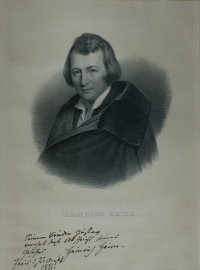 Portret poety Heinricha Heinego 1797-1856, 1839 autorstwa Julius Giere