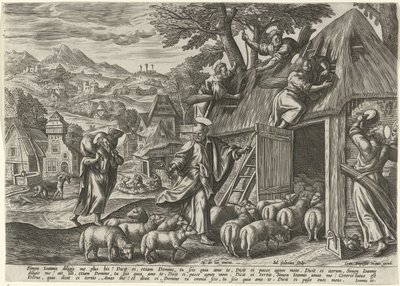 Piotr jako dobry pasterz Przypowieść o Dobrym Pasterzu (tytuł serii) autorstwa Julius Goltzius