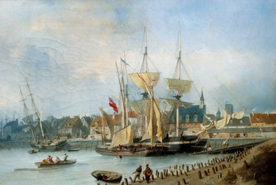 Wejście do portu Dieppe Malarstwo Julesa Hintza (1805-1862) autorstwa Julius Hintz