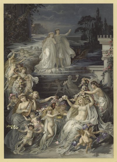 Ilustracja do Snu nocy letniej (chromolitho) autorstwa Julius Hoeppner