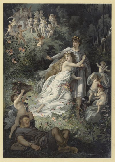 Ilustracja do Snu nocy letniej (chromolitho) autorstwa Julius Hoeppner