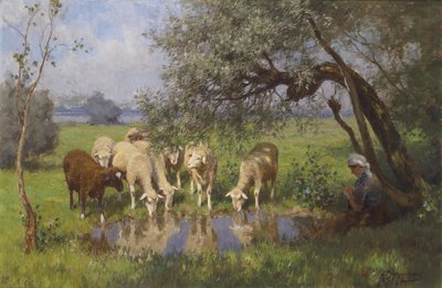 Pasterka odpoczywa autorstwa Julius Hugo Bergmann