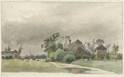 Płyń prowadząca na farmę autorstwa Julius Jacobus van de Sande Bakhuyzen