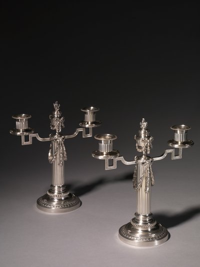 Kandelabr firmy Peter Carl Fabergé autorstwa Julius Rappoport