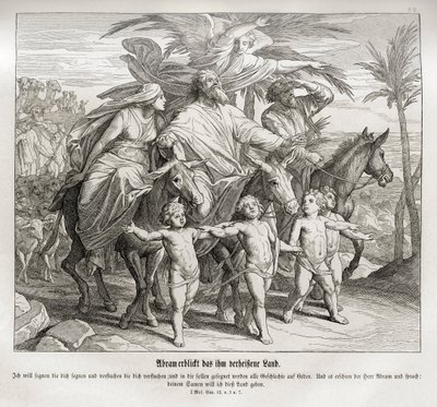 Abraham widzi obiecaną mu ziemię, Genesis autorstwa Julius Schnorr von Carolsfeld