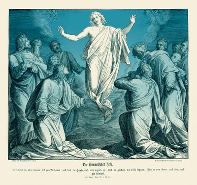 Wniebowstąpienie Chrystusa, Ewangelia Łukasza autorstwa Julius Schnorr von Carolsfeld