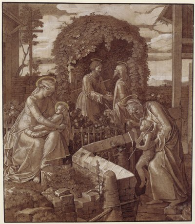 Wizyta rodziców Jana u rodziców Jezusa autorstwa Julius Schnorr von Carolsfeld
